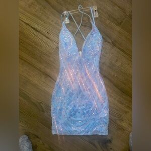 Windsor blue sparkly homecoming or Tolo dress. Never worn, with tags